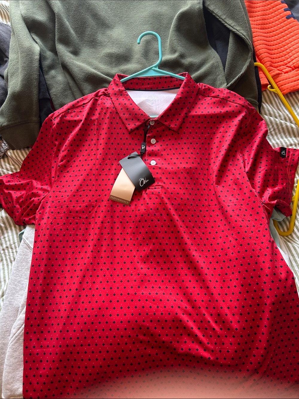Polo by Ralph Lauren Red Polo with Black Micro Motif